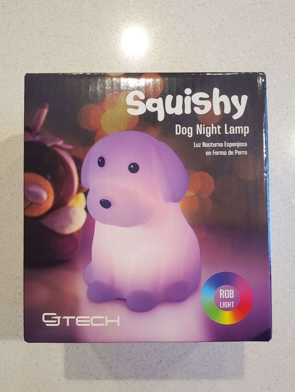New. Squishy Dog Night Lamp - Glow